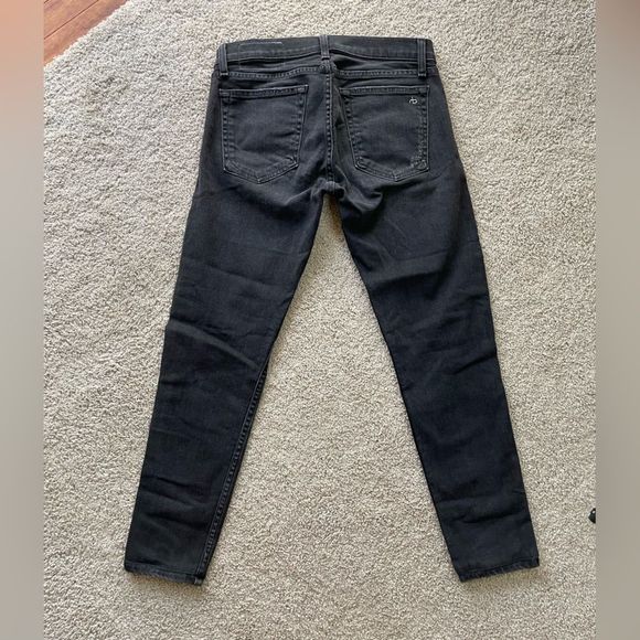 Rag and Bone Skinny Distressed Black Jeans - Picture 10 of 12
